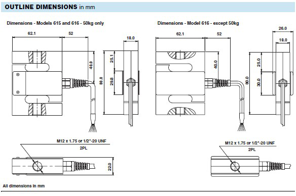 特迪亞稱重傳感器616-500kg