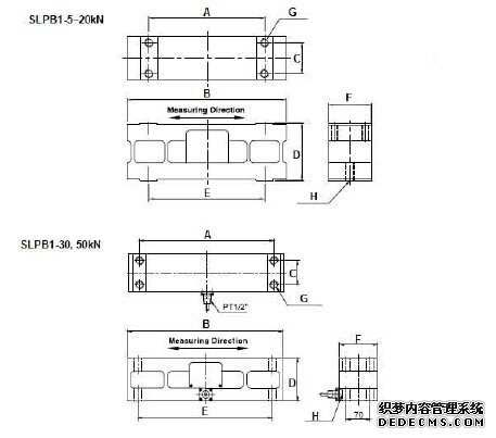 美國(guó)sensolink稱重傳感器 SLPB1產(chǎn)品尺寸